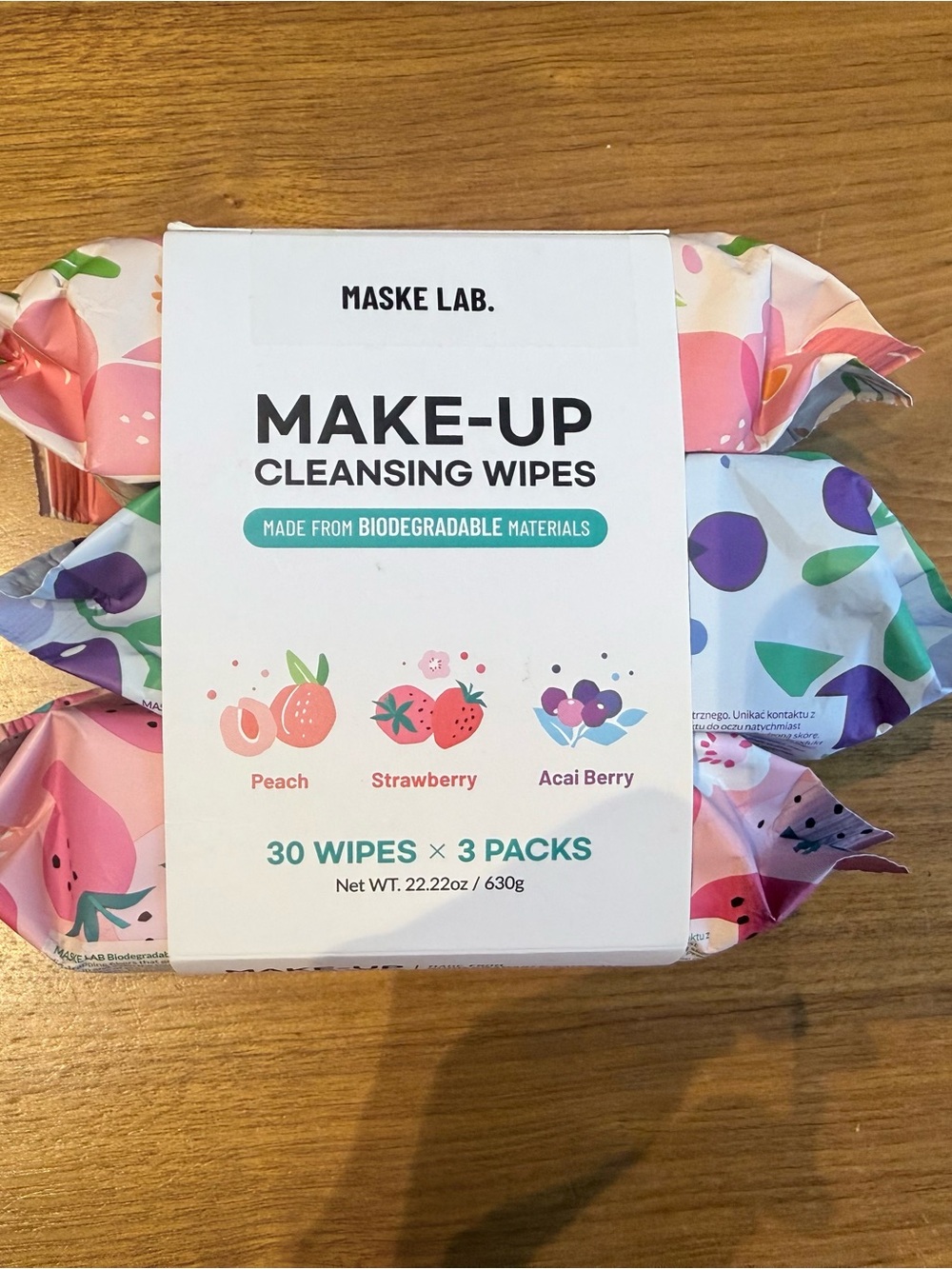 Maske Lab Biodegradable Makeup
Cleansing Wipes 3-Pack K-Beauty
(90 Wipes)